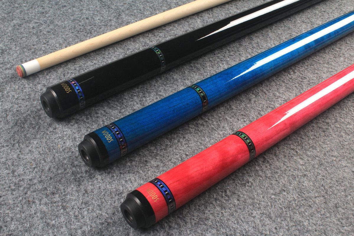 two piece maple shaft billiards cue pool cue stick WOODS CUES