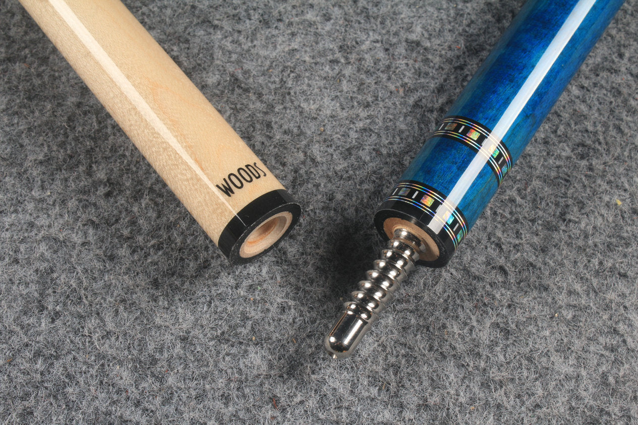two piece maple shaft billiards cue pool cue stick WOODS CUES