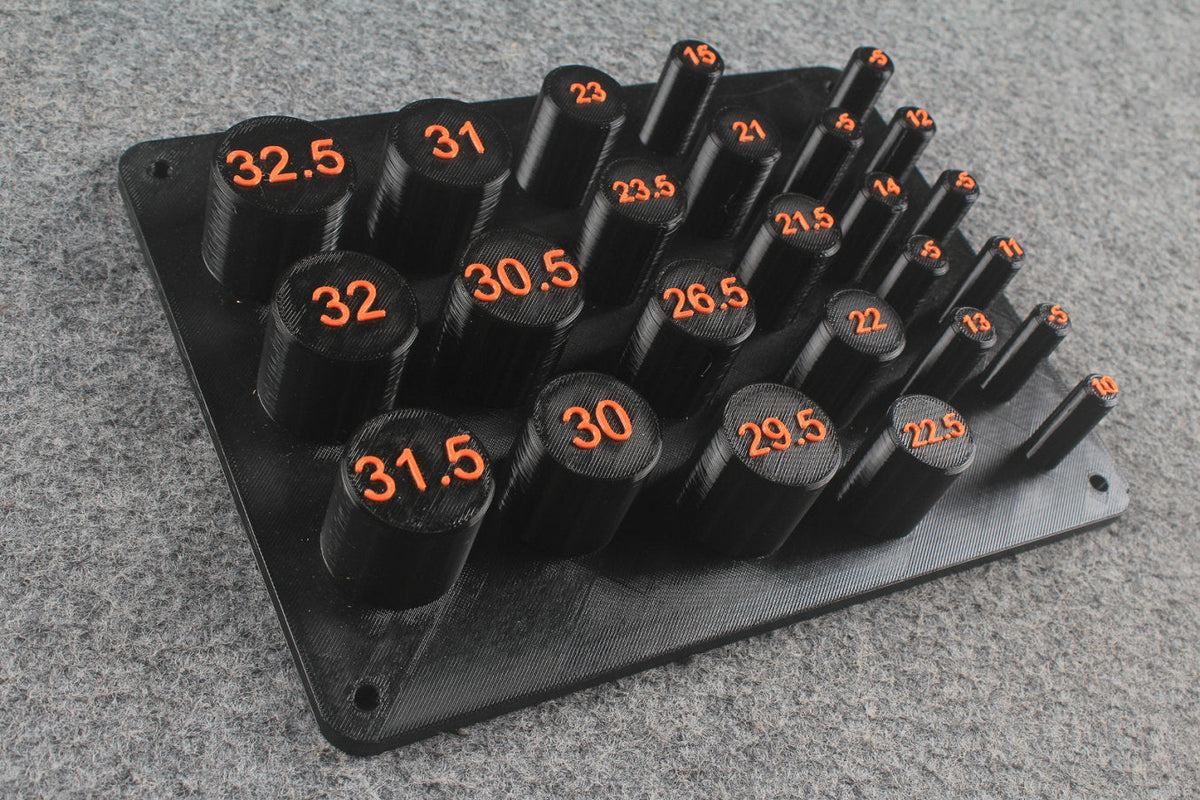 Collet Collar Storage Board | Organiser for Cue Tip Repair Lathe Collets WOODS CUES