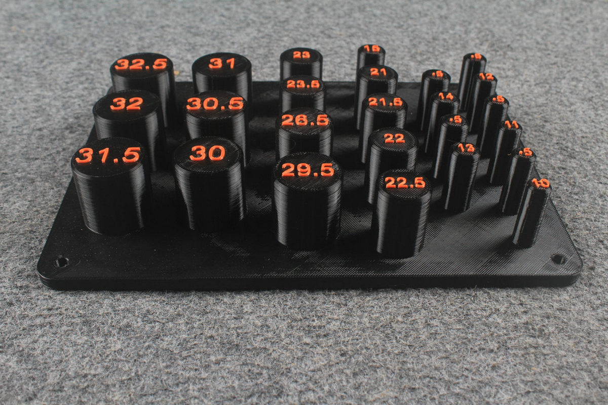 Collet Collar Storage Board | Organiser for Cue Tip Repair Lathe Collets WOODS CUES