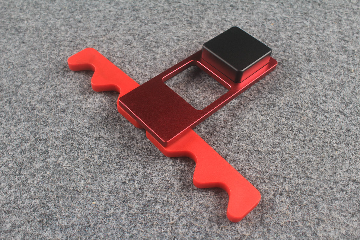 Portable 4-Slot Aluminum Billiard Cue Rest (Standard Red)