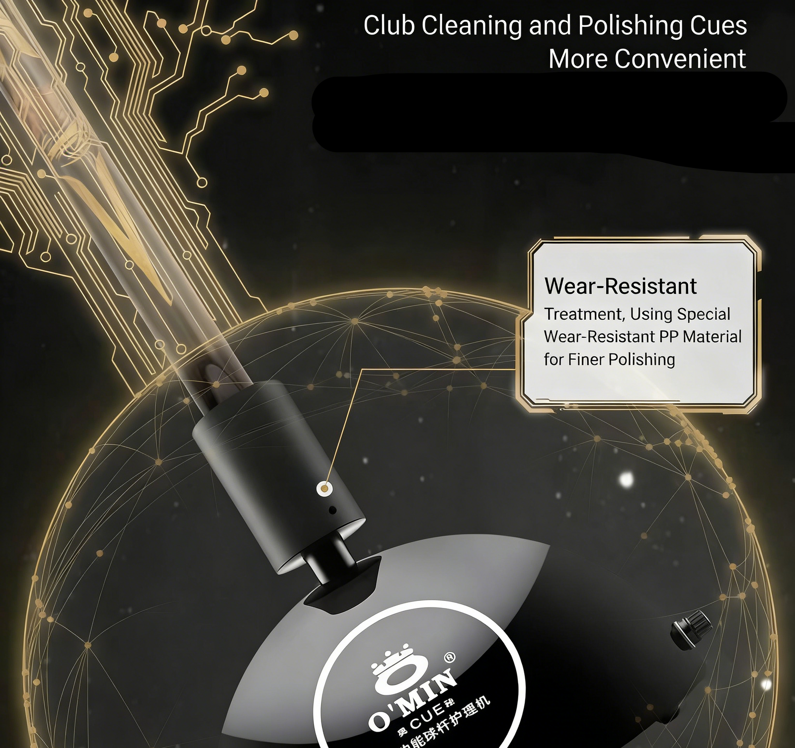 Cue Maintenance Machine - Professional Pool Cue Polishing, Sanding & Refinishing Tool