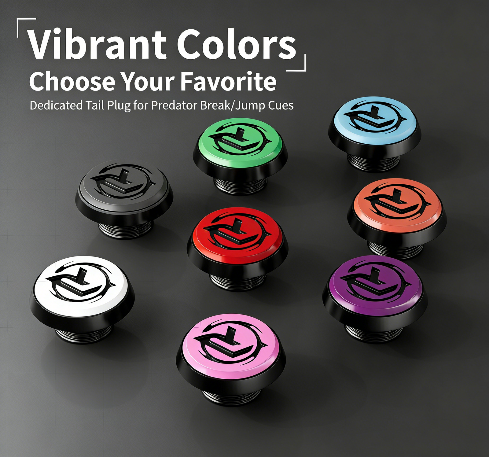 Predator BKRUSH Cue Rubber Back Plug - Screw On Butt Bumper Bottom Cover