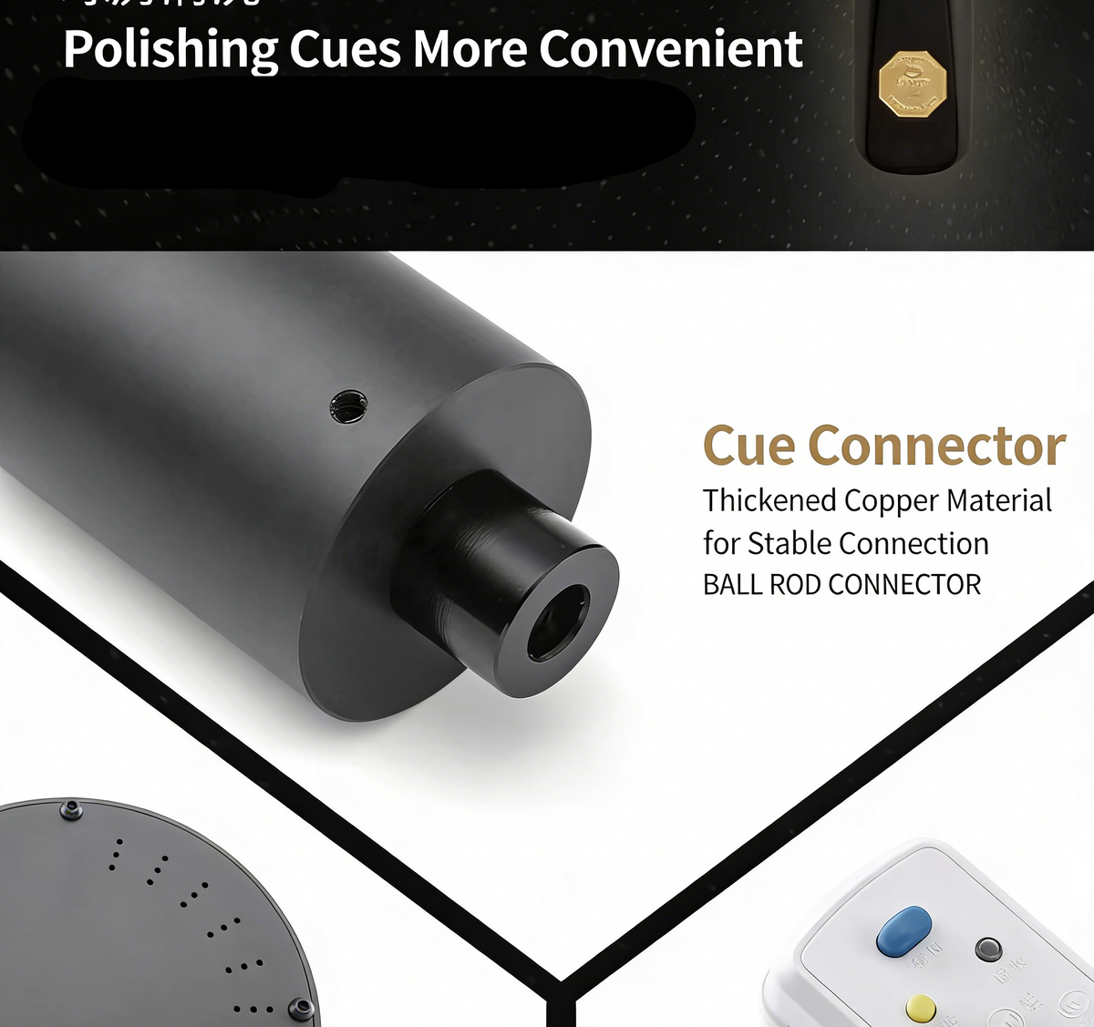 Cue Maintenance Machine - Professional Pool Cue Polishing, Sanding & Refinishing Tool