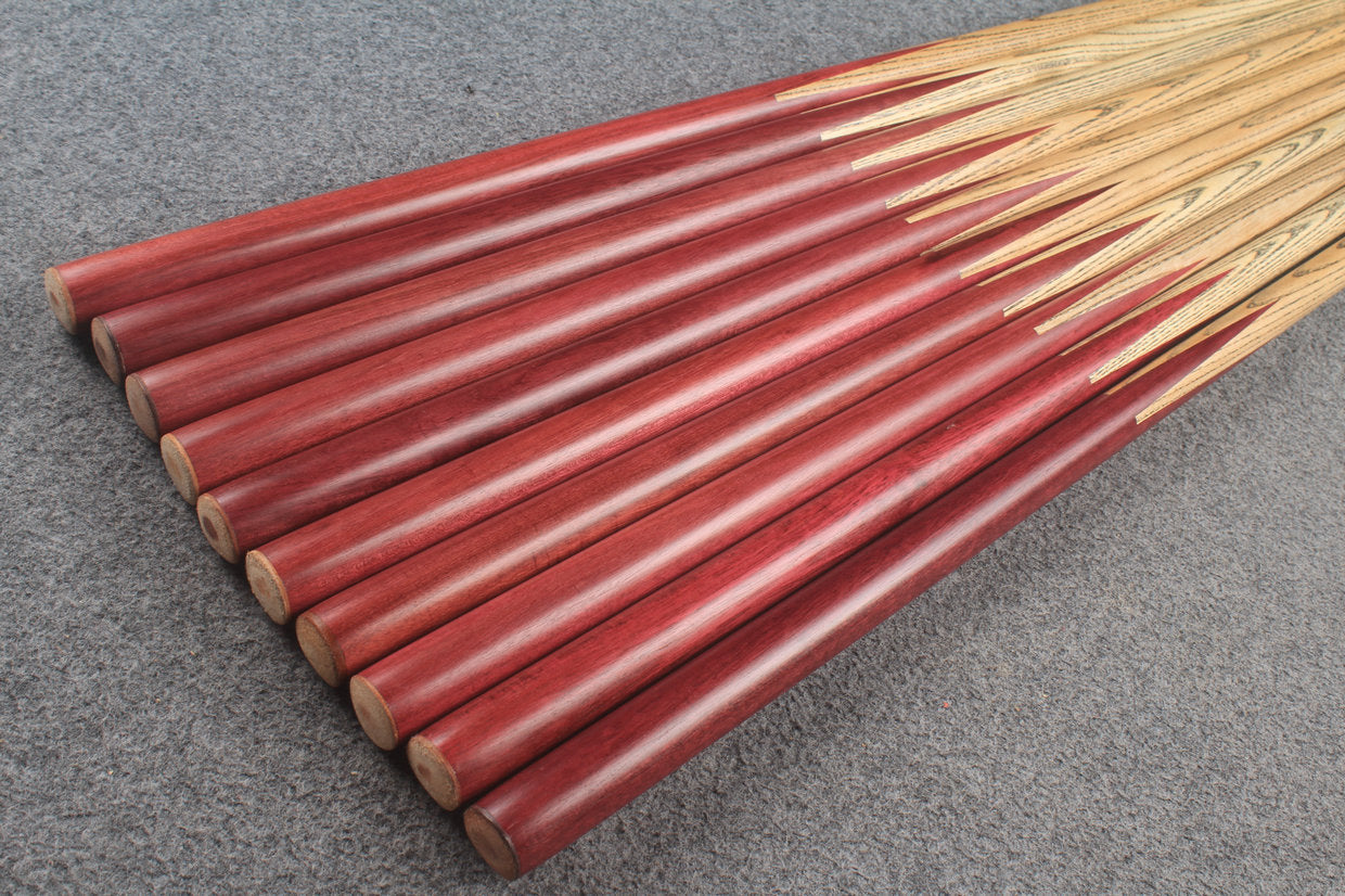1 piece ash club cues Purpleheart wood butt WOODS CUES