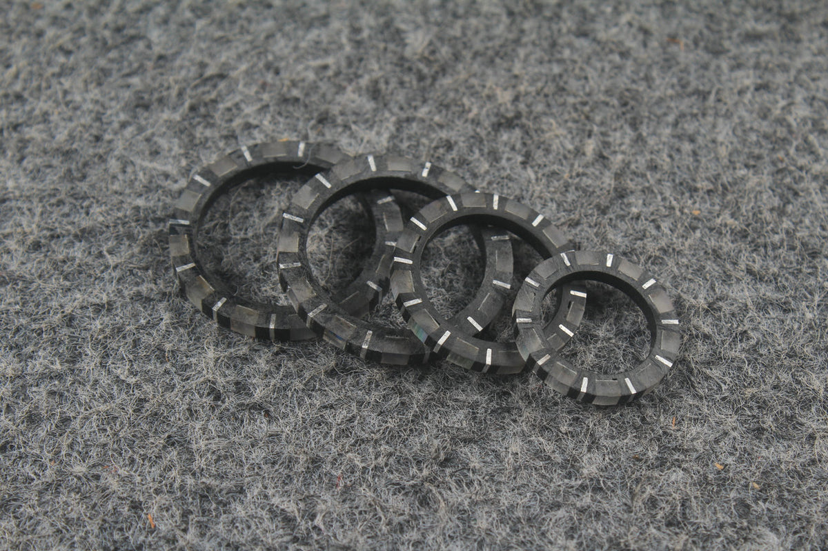 Billiard Pool Cue Decorative Dash Index Rings Set – Black Phenolic Stitch Rings for Cue Repair &amp; Custom Building