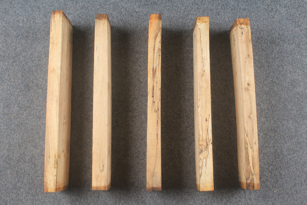 Spalted maple square pool cues butt turning blanks