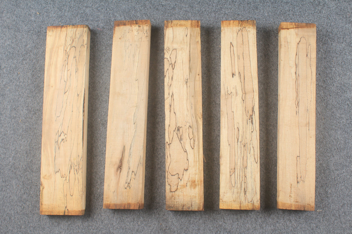 Spalted maple square pool cues butt turning blanks