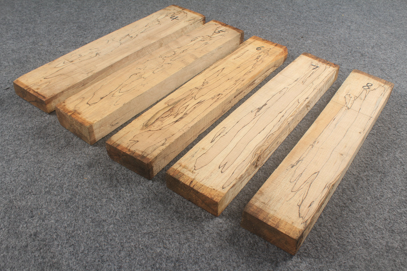 Spalted maple square pool cues butt turning blanks