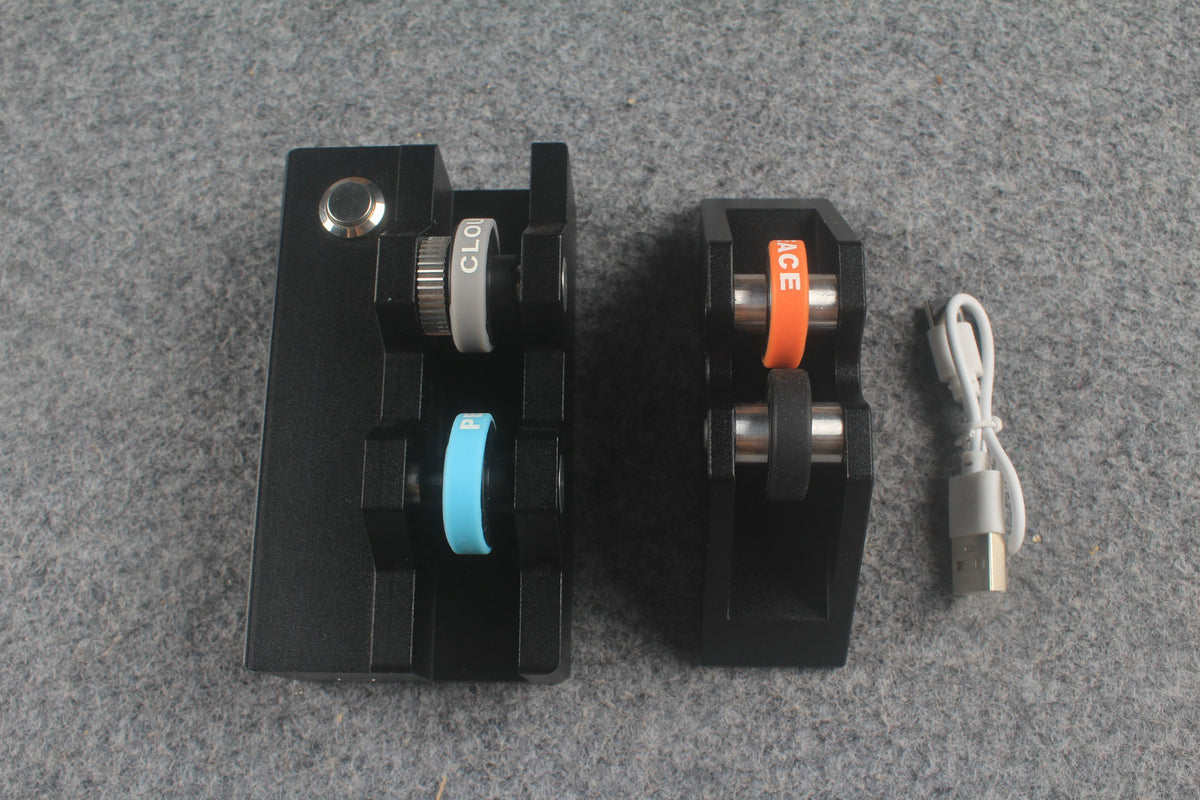 Pool Cue Straightness Detection System Tool Electric spinning Wheels 2 Pcs/Set