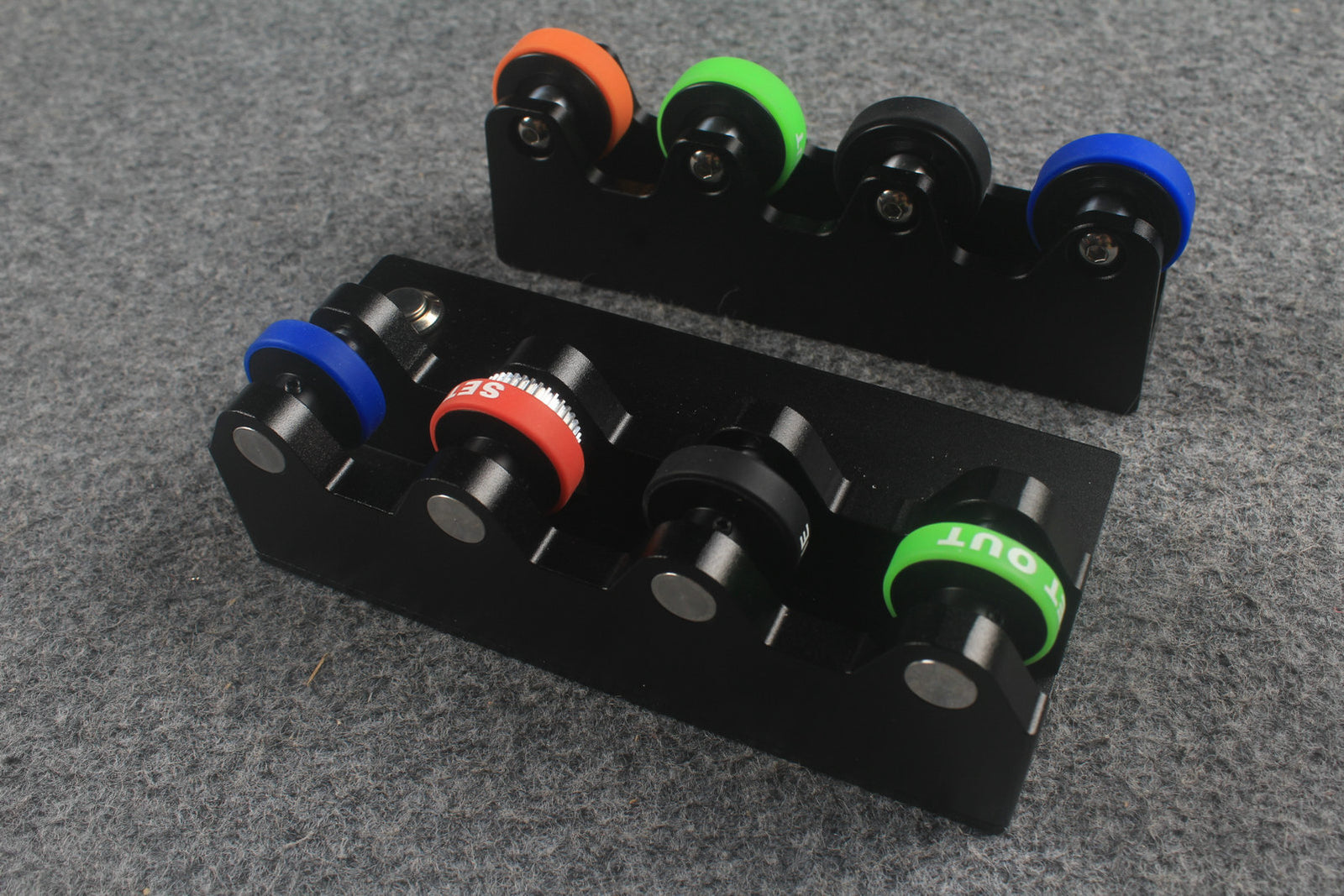 Pool Cue Straightness Detection System Tool Electric spinning Wheels 2 Pcs/Set