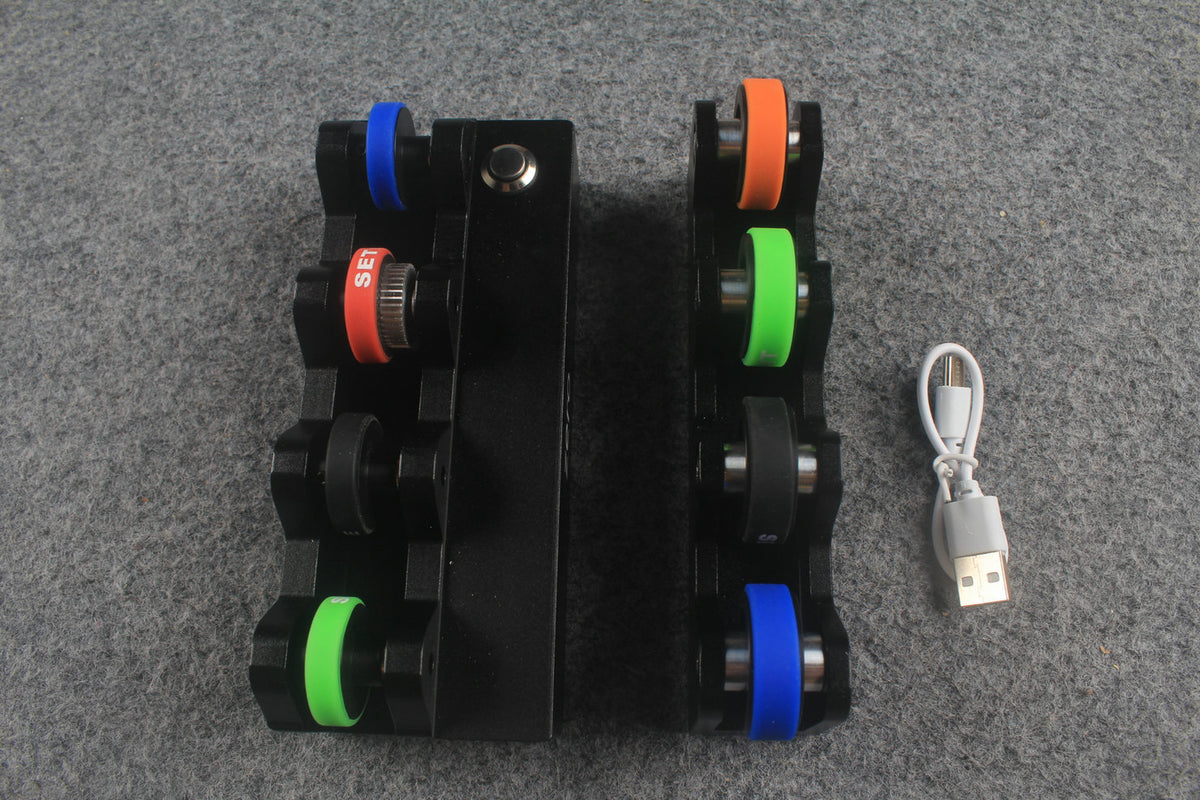 Pool Cue Straightness Detection System Tool Electric spinning Wheels 2 Pcs/Set