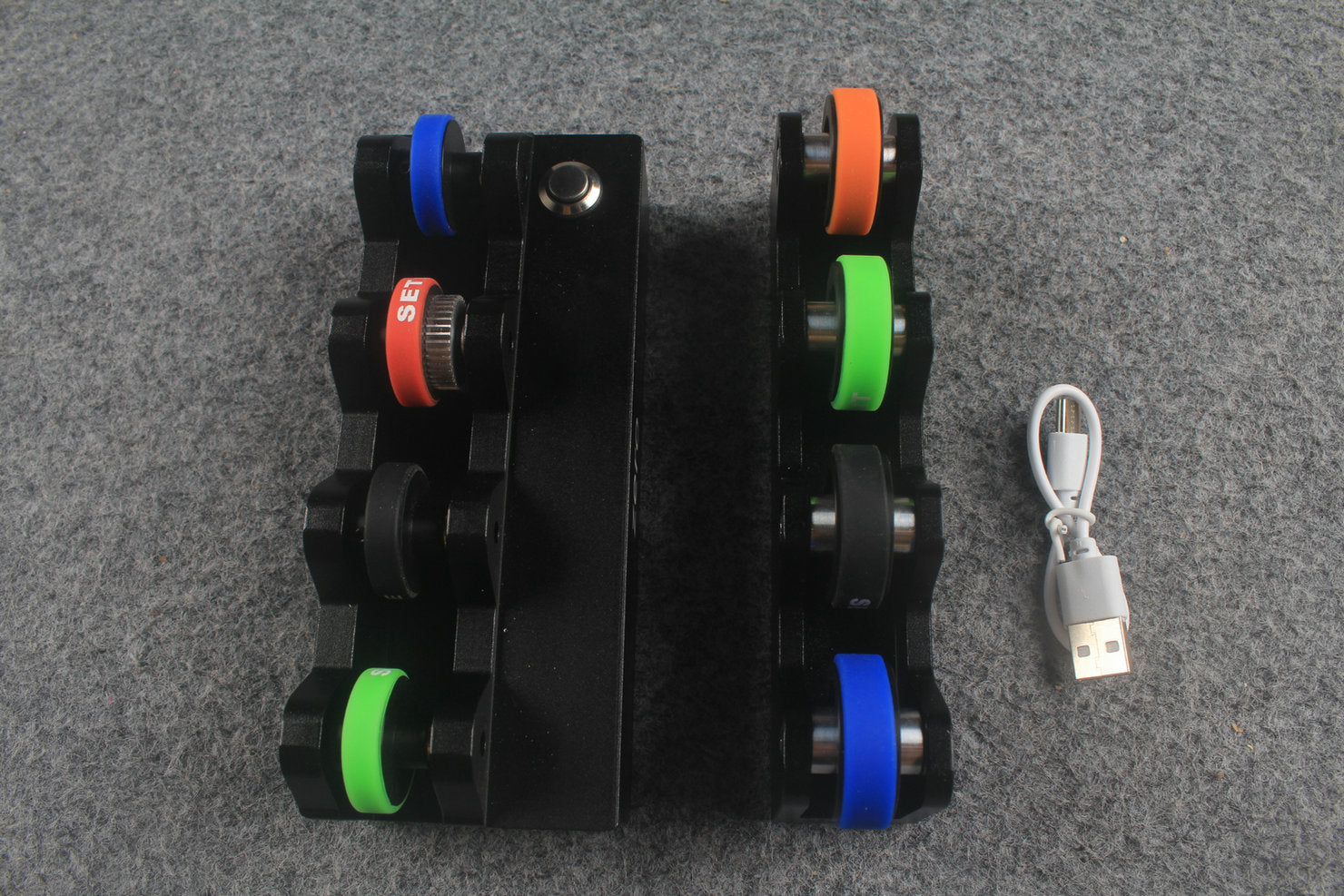 Pool Cue Straightness Detection System Tool Electric spinning Wheels 2 Pcs/Set
