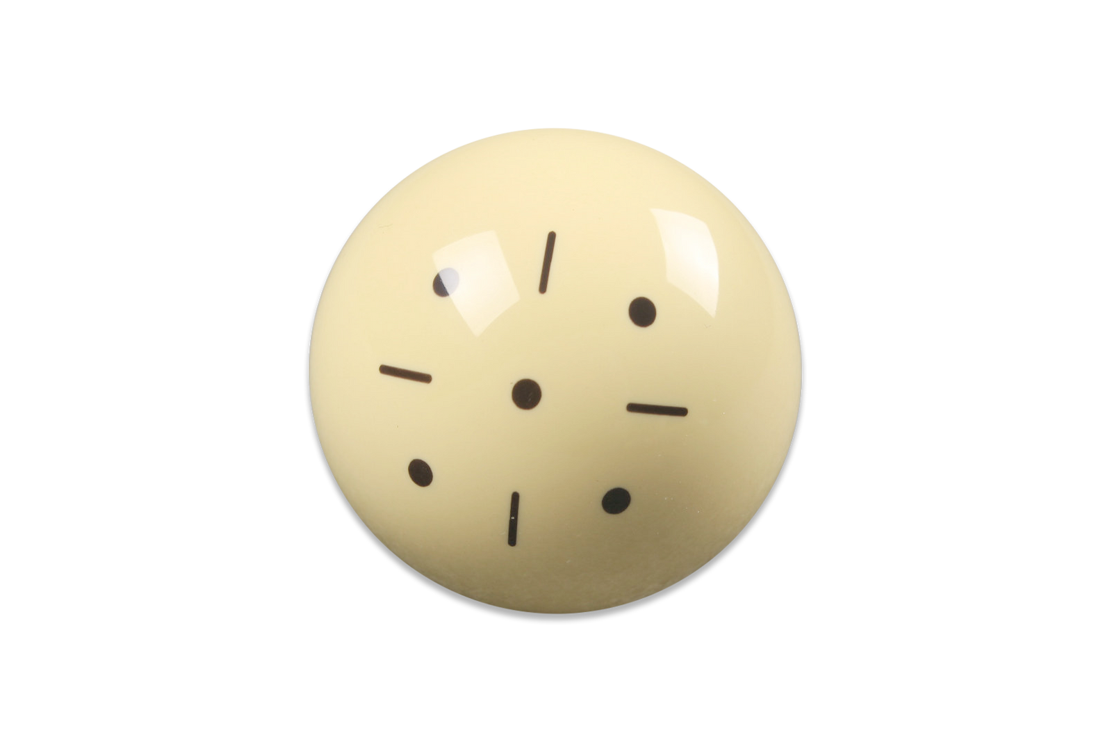 Training Pool Cue Ball  2-1/4" Regulation Size BLACK Dots Billiard Practice