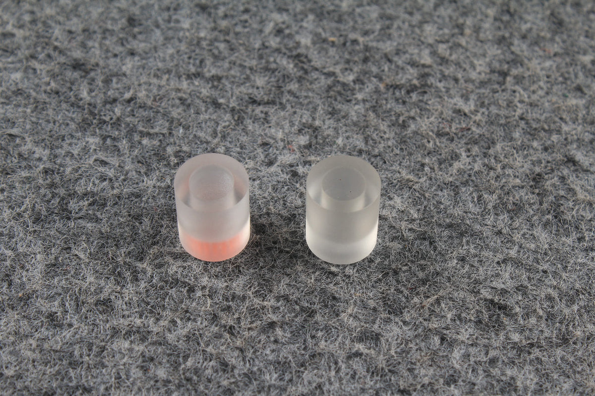 Transparent Billiard Cue Ferrule – 13mm | Clear & Pink Sandwich WOODS CUES