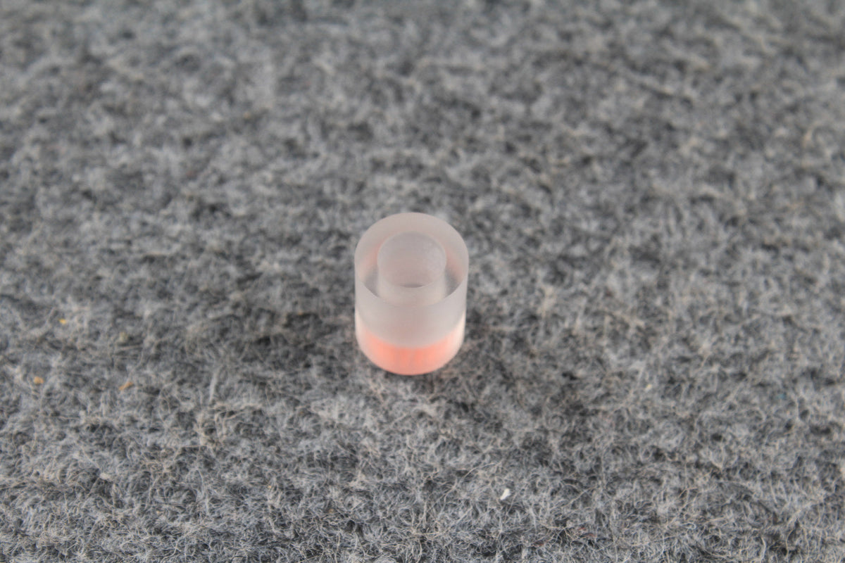 Transparent Billiard Cue Ferrule – 13mm | Clear & Pink Sandwich WOODS CUES