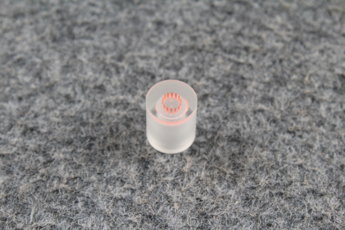 Transparent Billiard Cue Ferrule – 13mm | Clear & Pink Sandwich WOODS CUES
