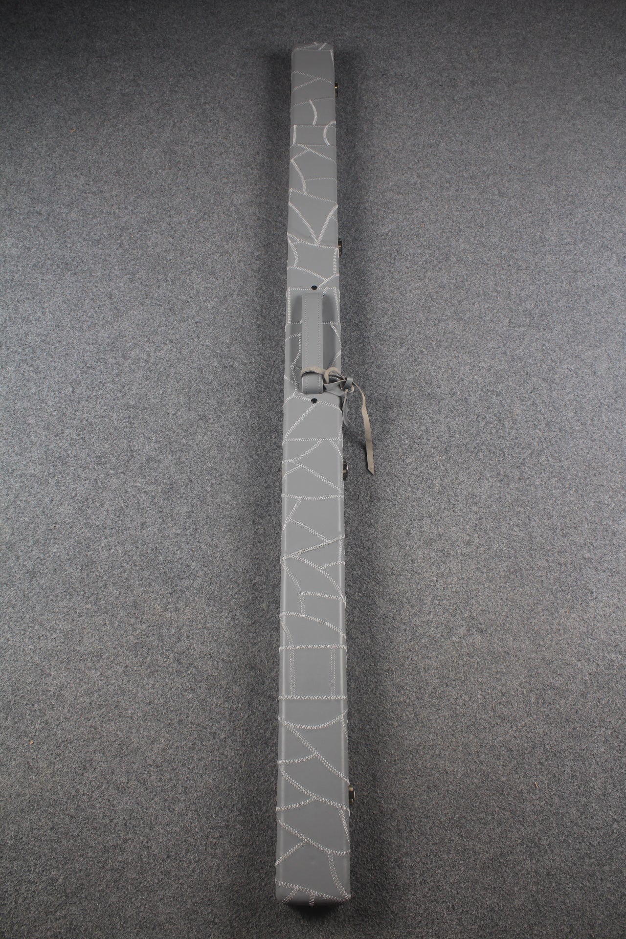 1 piece real Leather handmade patchwork snooker cue case with 2 slots（chalk area inside） WOODS CUES