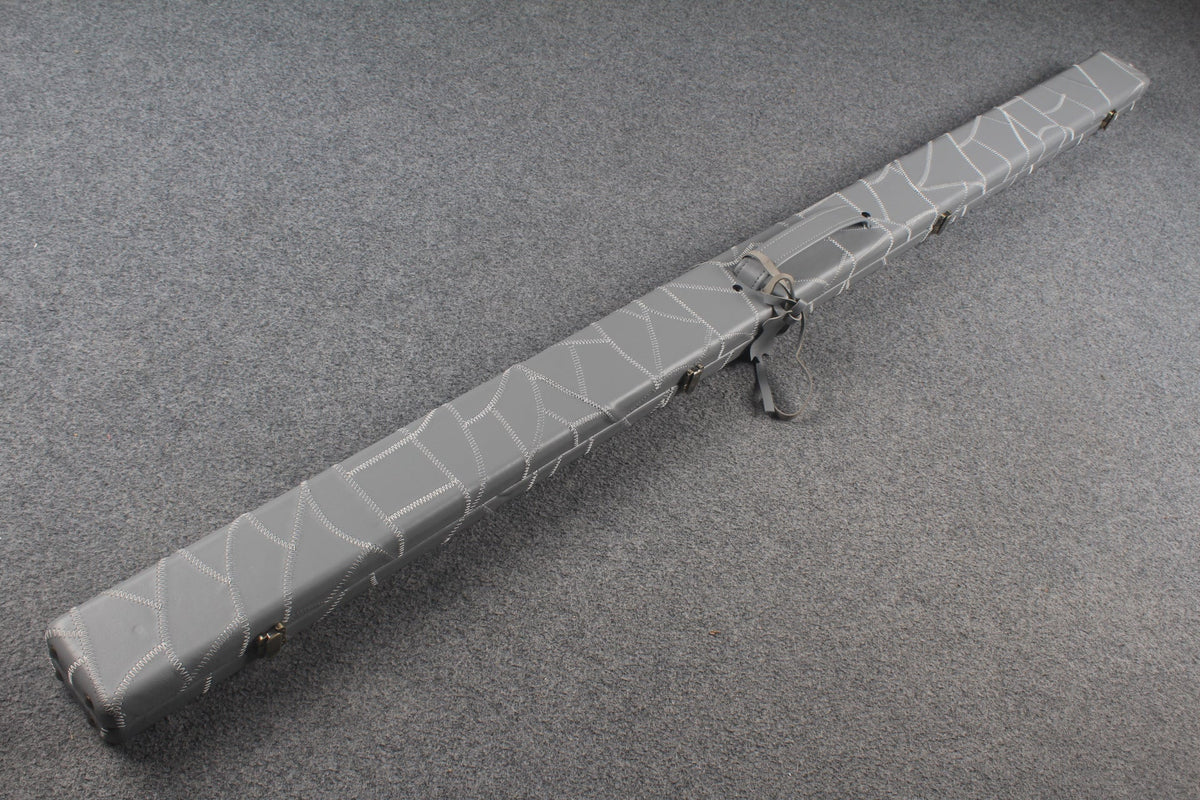 1 piece real Leather handmade patchwork snooker cue case with 2 slots（chalk area inside） WOODS CUES