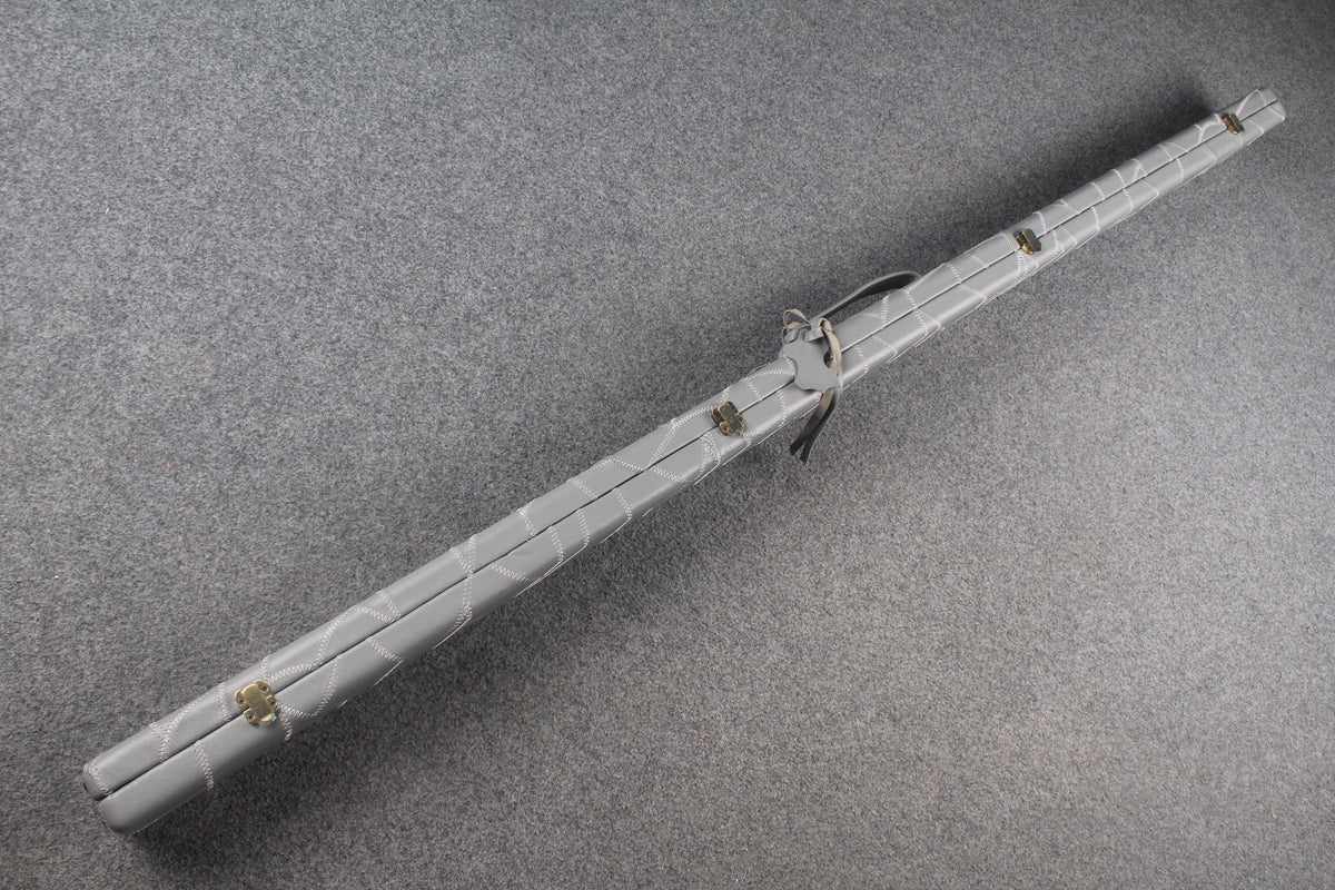 1 piece real Leather handmade patchwork snooker cue case with 2 slots（chalk area inside） WOODS CUES