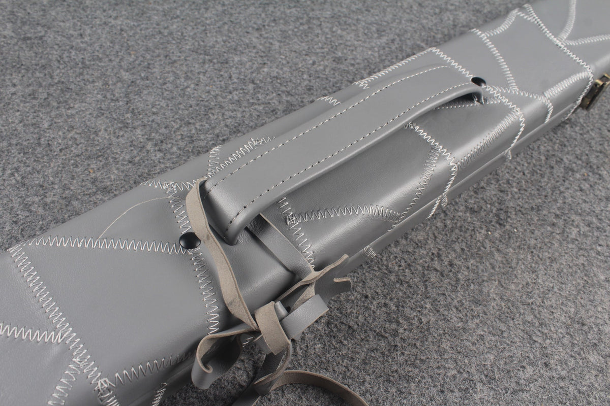 1 piece real Leather handmade patchwork snooker cue case with 2 slots（chalk area inside） WOODS CUES