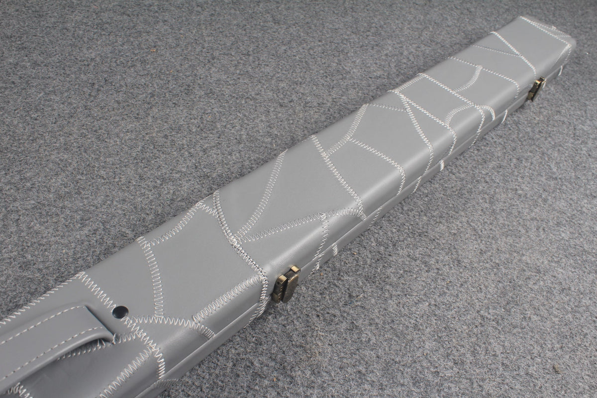 1 piece real Leather handmade patchwork snooker cue case with 2 slots（chalk area inside） WOODS CUES