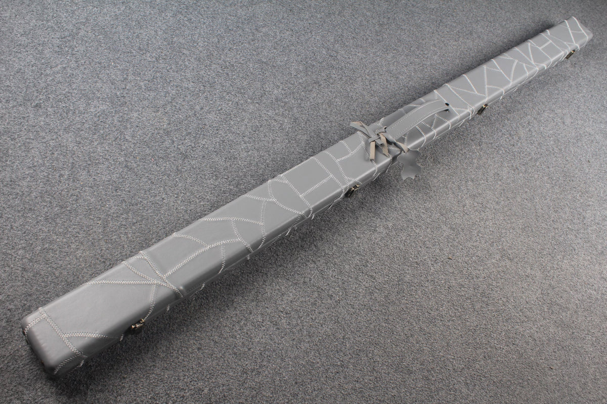1 piece real Leather handmade patchwork snooker cue case with 2 slots（chalk area inside） WOODS CUES