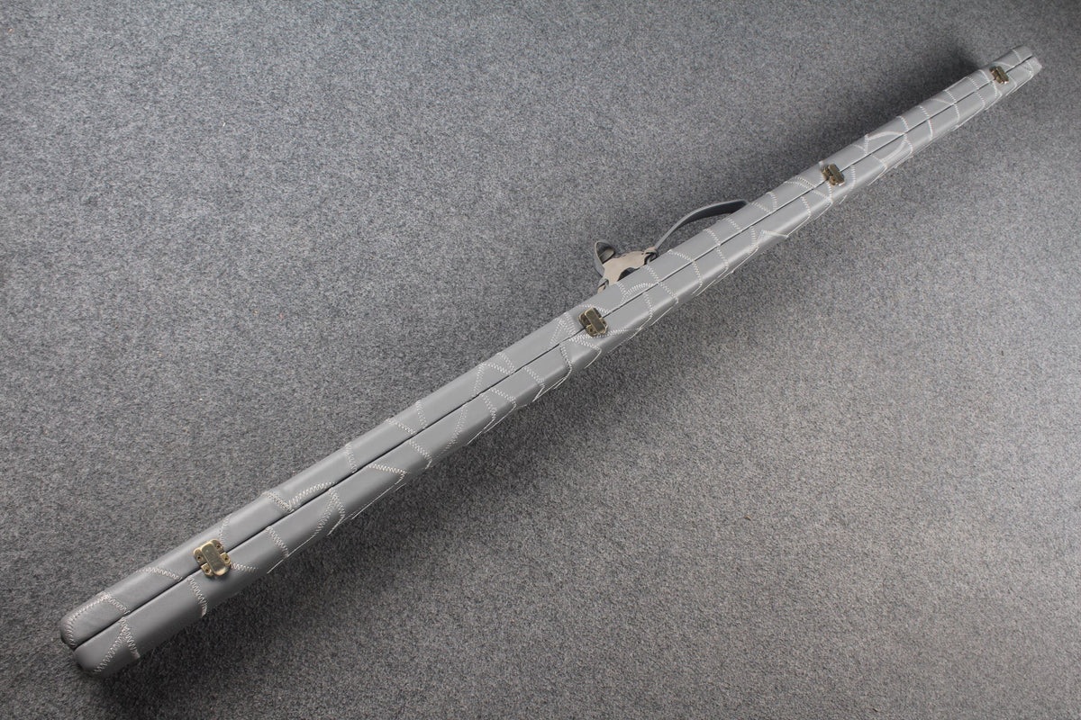 1 piece real Leather handmade patchwork snooker cue case with 2 slots（chalk area inside） WOODS CUES