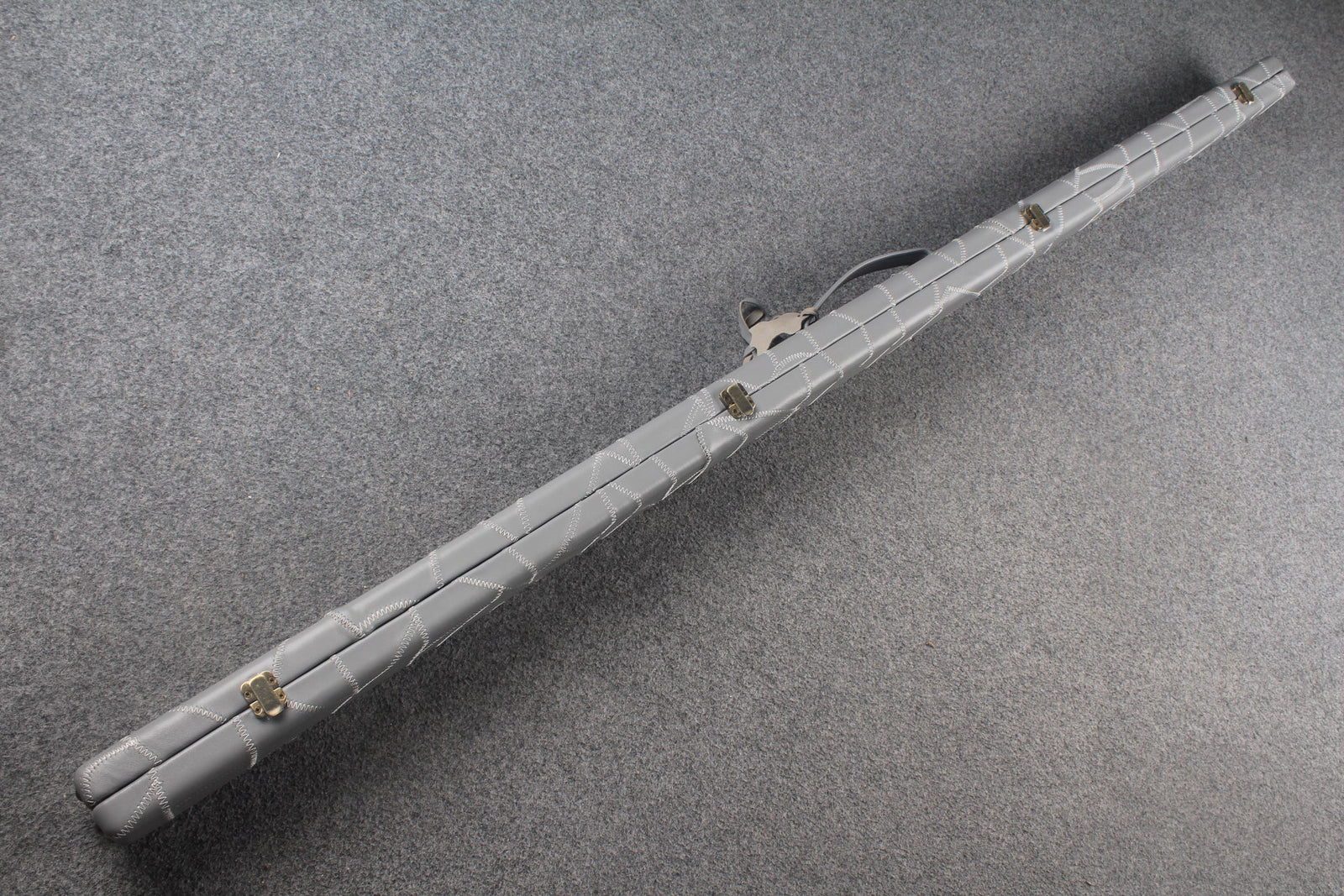 1 piece real Leather handmade patchwork snooker cue case with 2 slots（chalk area inside） WOODS CUES