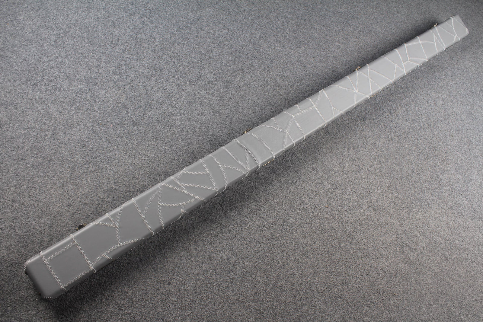 1 piece real Leather handmade patchwork snooker cue case with 2 slots（chalk area inside） WOODS CUES