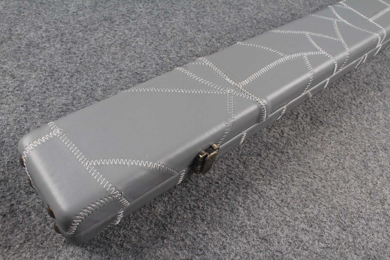 1 piece real Leather handmade patchwork snooker cue case with 2 slots（chalk area inside） WOODS CUES