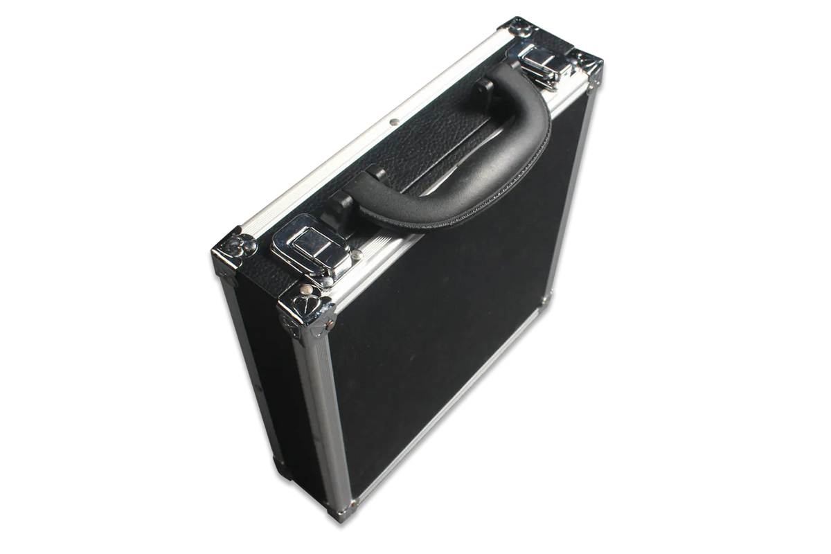aluminum carrying billiard ball case for 2&quot; english pool balls, holds 16 balls, black WOODS CUES