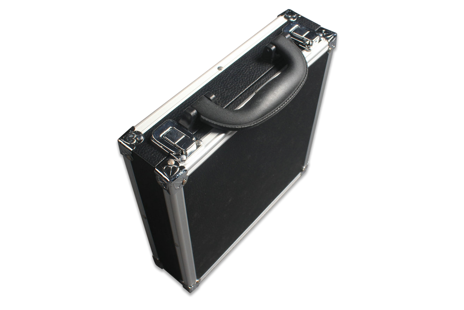 aluminum carrying billiard ball case for 2" english pool balls, holds 16 balls, black
