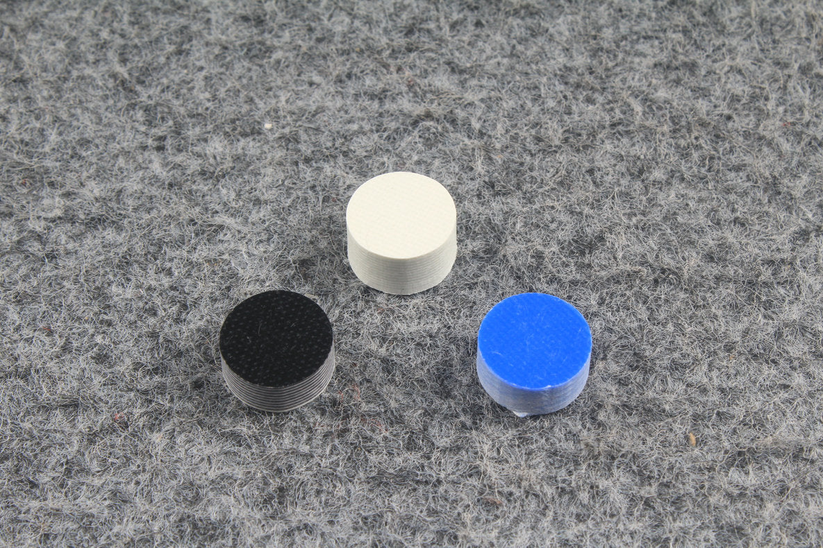 blue black white tip WOODS CUES