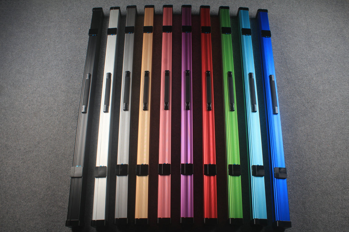3/4 Premium Aluminium Snooker Cue Case – 2 Slots, Adjustable 120.5/124.8cm Interior