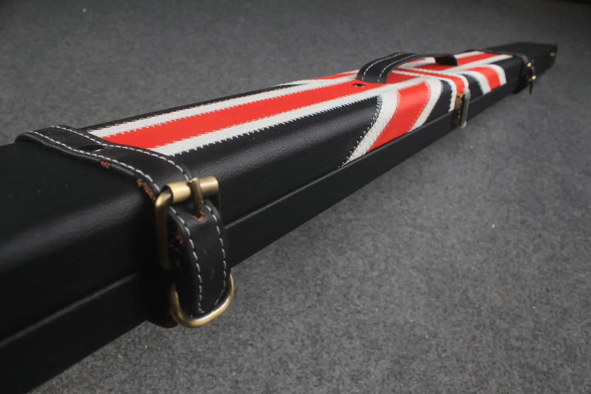 1 piece  leather snooker cue case with 2 slots WOODS CUES