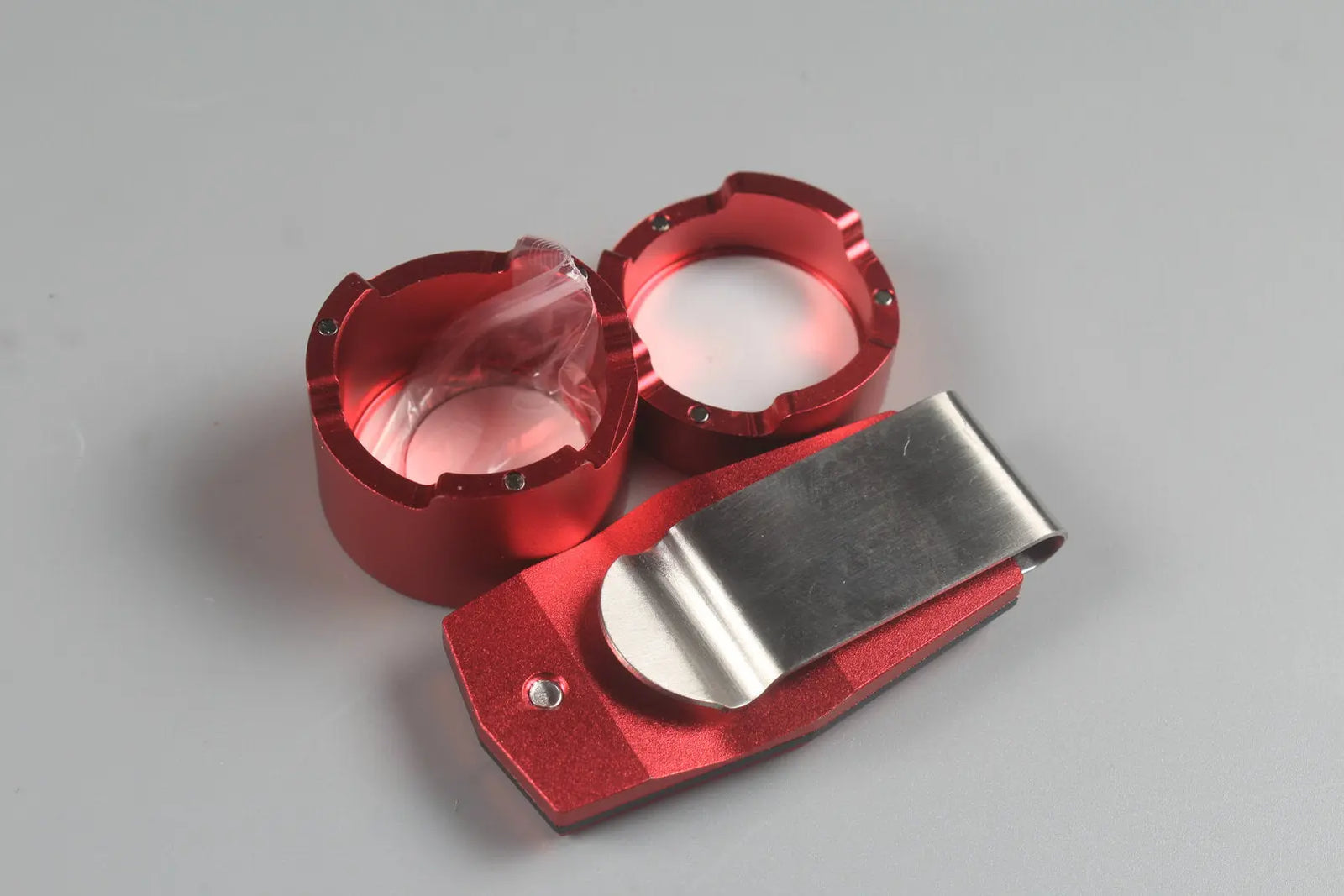 HQ aluminium alloy magnetic snooker / pool cue chalk holder with belt clip WOODS CUES