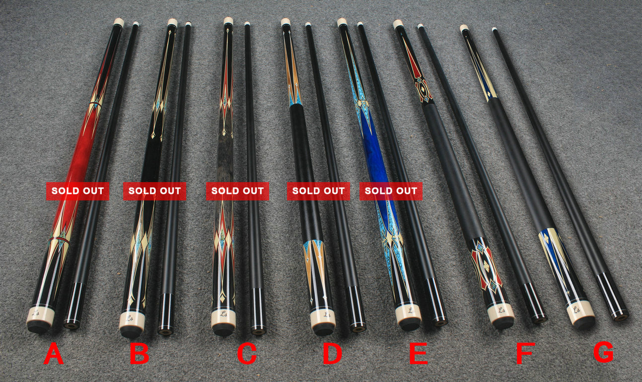 two piece maple shaft billiards cue pool cue stick