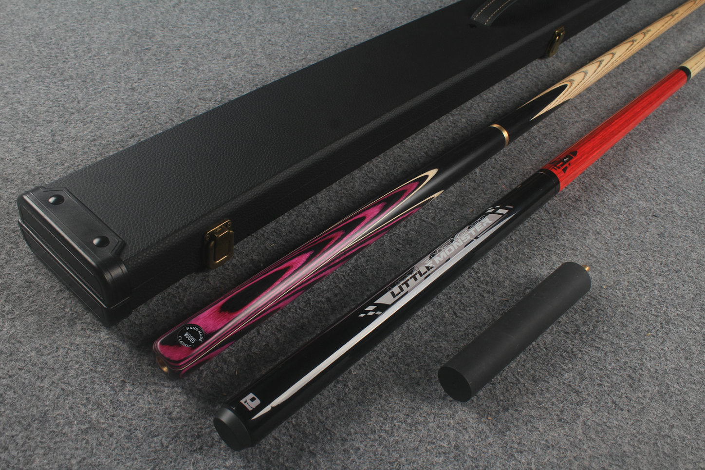 3/4 ASH chinese 8 ball pool cue + 1/2 break cue + case # 129