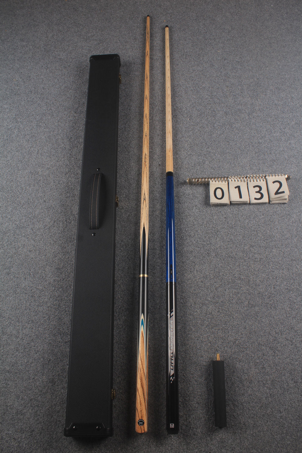 3/4 ASH chinese 8 ball pool cue + 1/2 break cue + case # 132