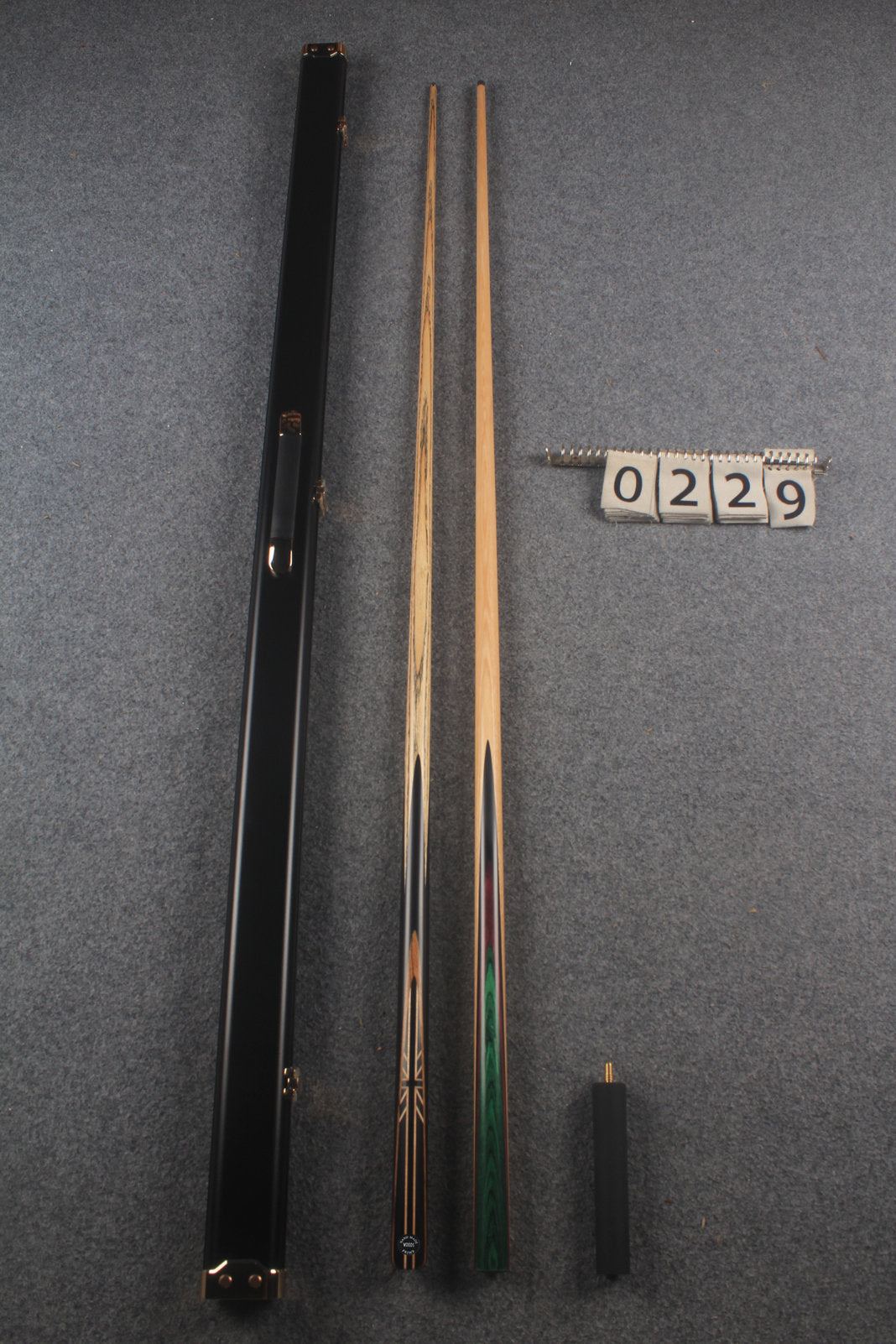 1 piece ASH english pool cue + break cue + case # 229