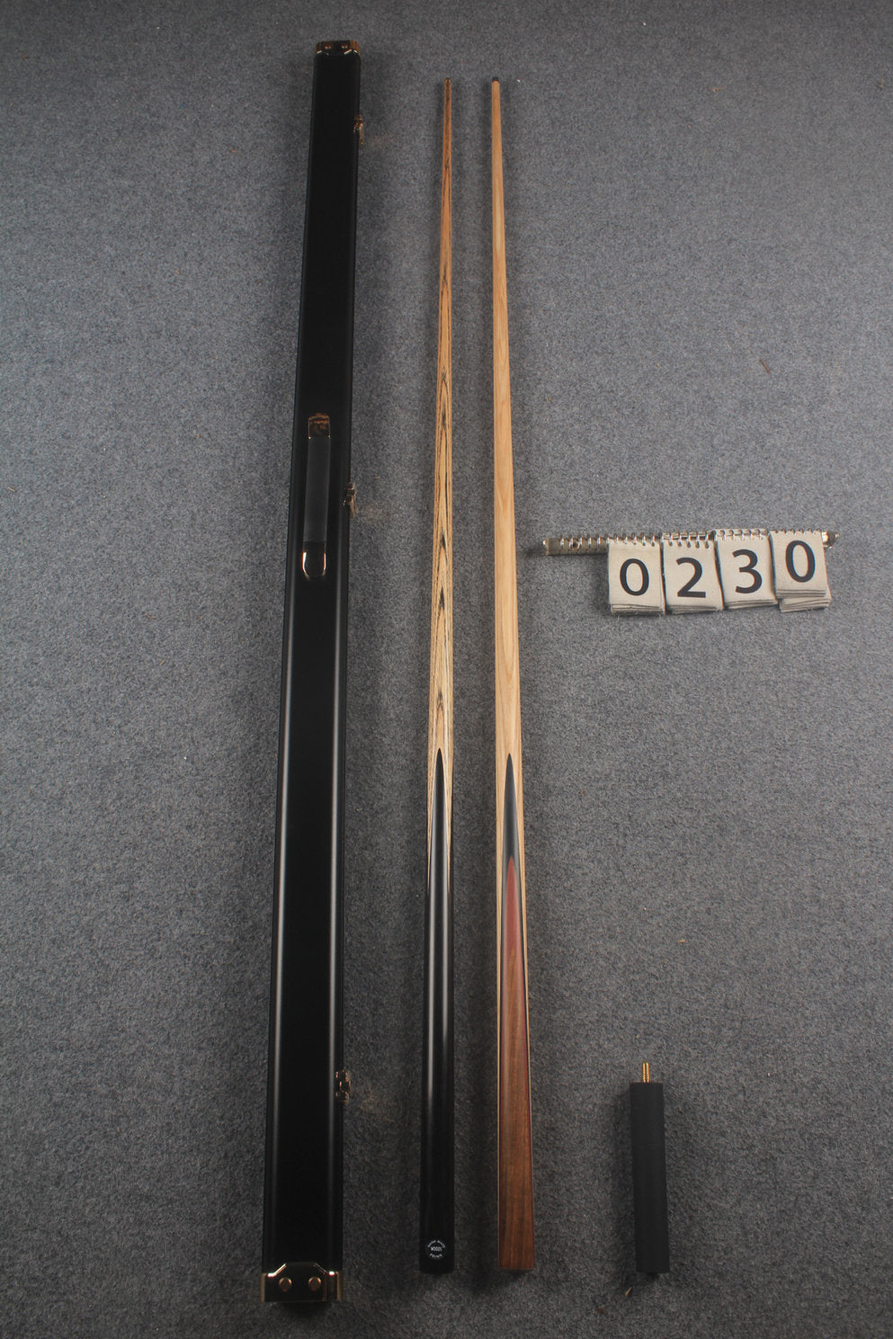 1 piece ASH english pool cue + break cue + case # 230
