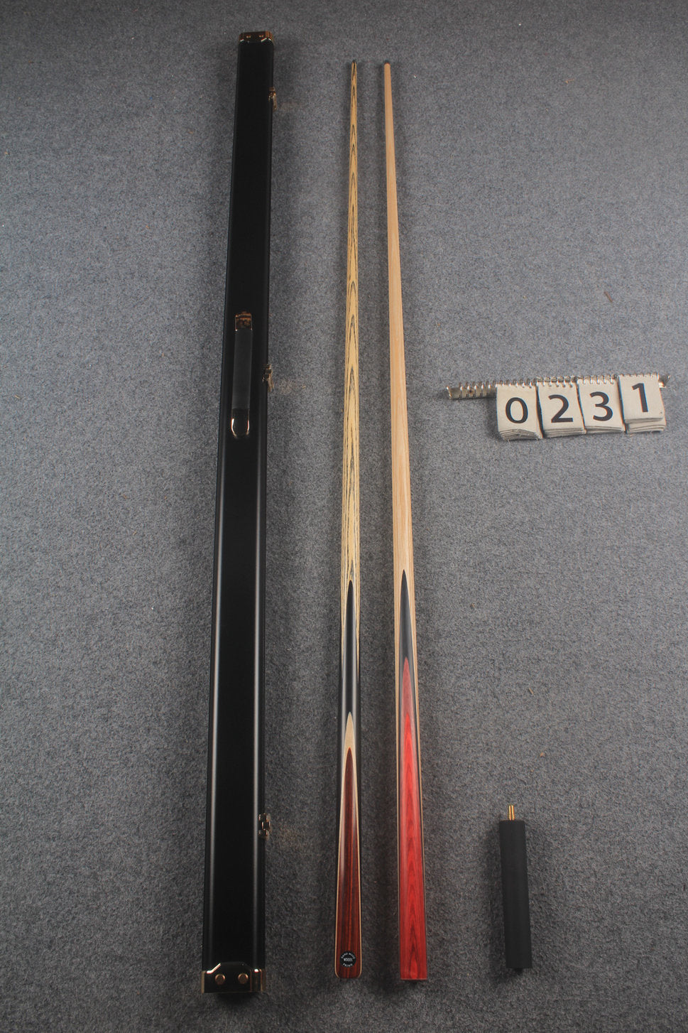 1 piece ASH english pool cue + break cue + case # 231