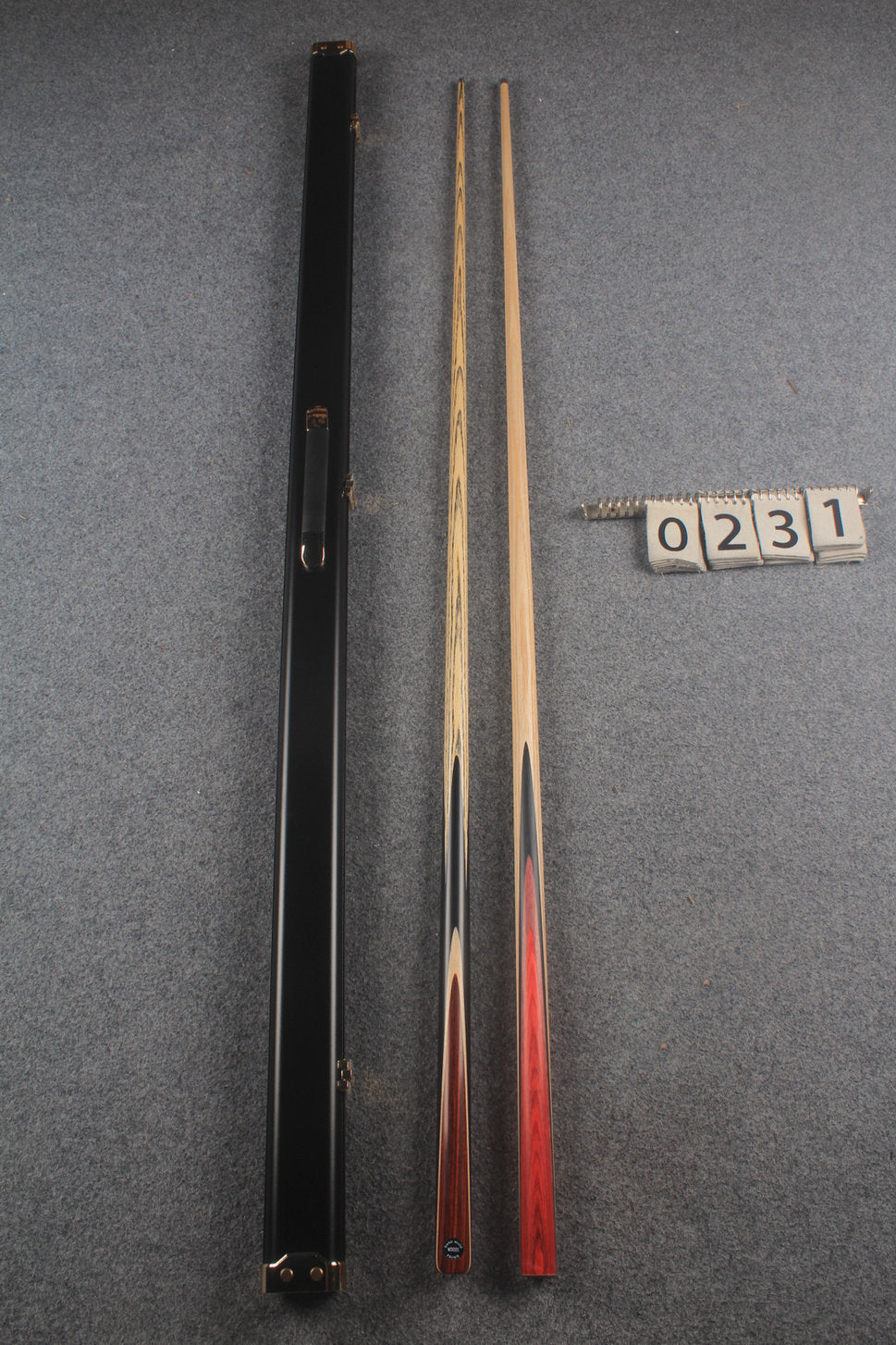 1 piece ASH english pool cue + break cue + case # 231