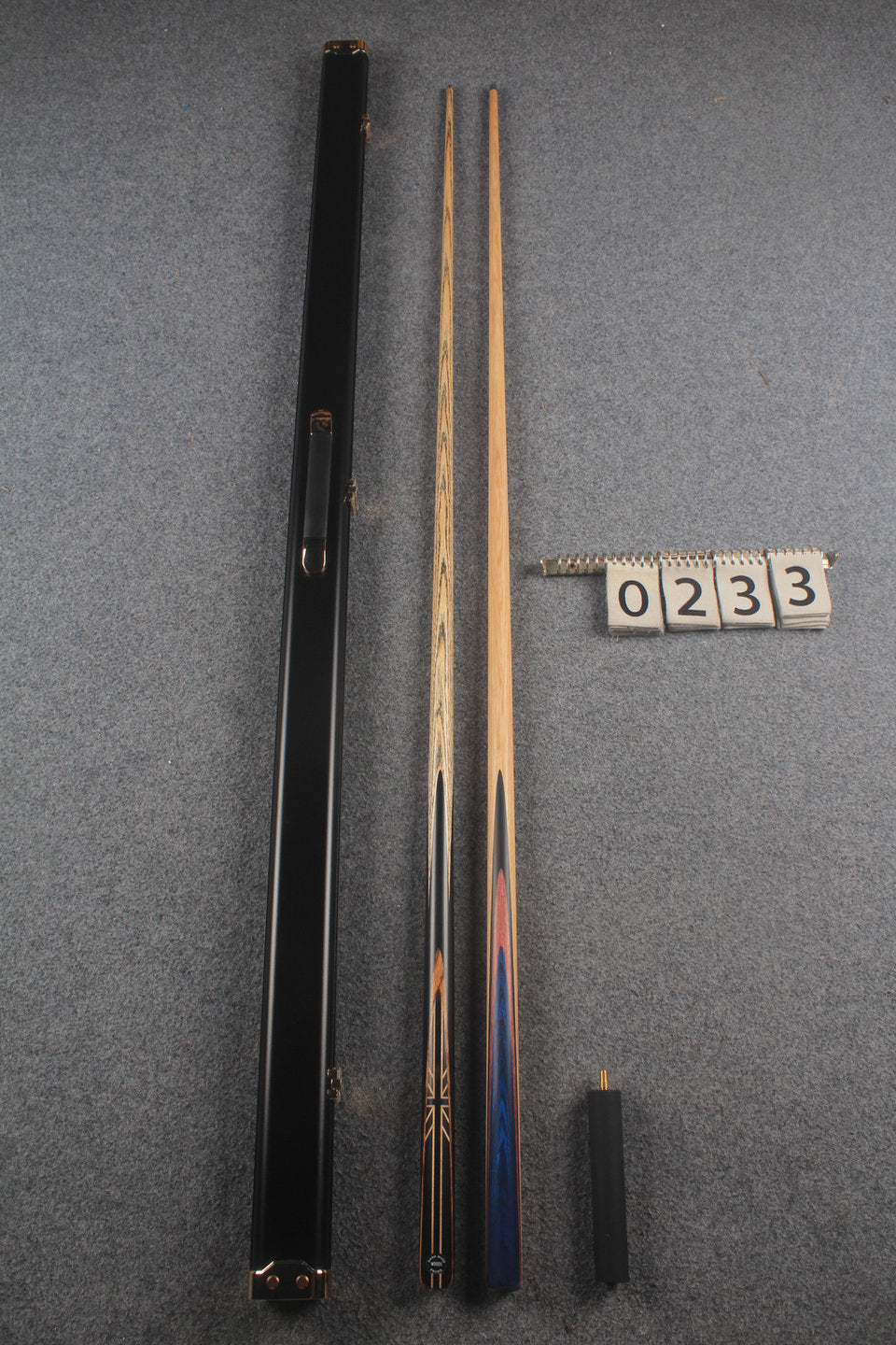 1 piece ASH english pool cue + break cue + case # 233