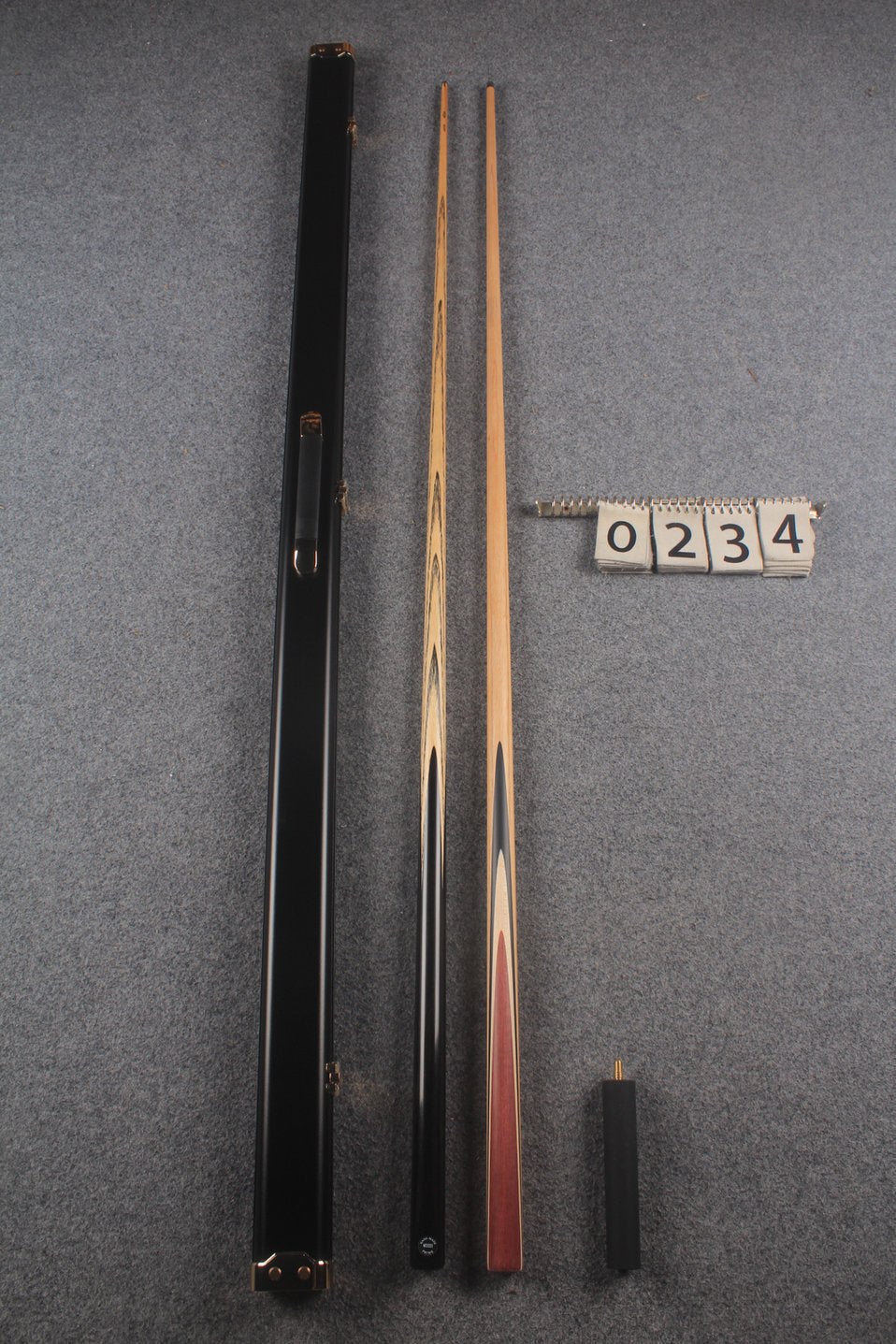 1 piece ASH english pool cue + break cue + case # 234