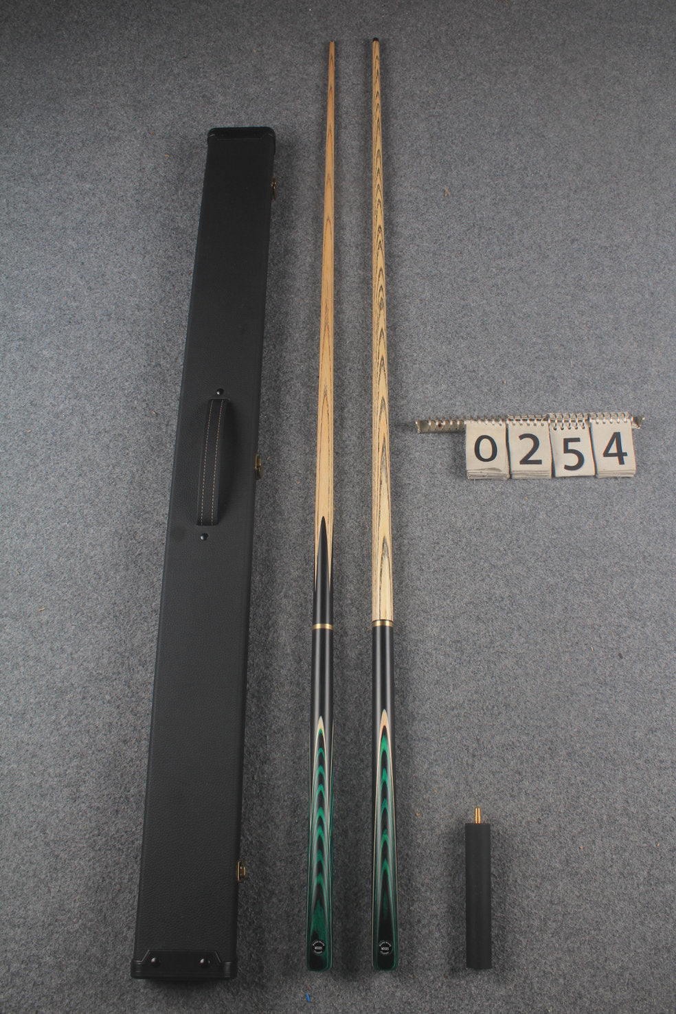 3/4 ASH english pool cue + break cue + case # 254