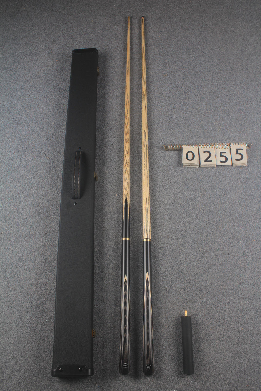3/4 ASH english pool cue + break cue + case # 255
