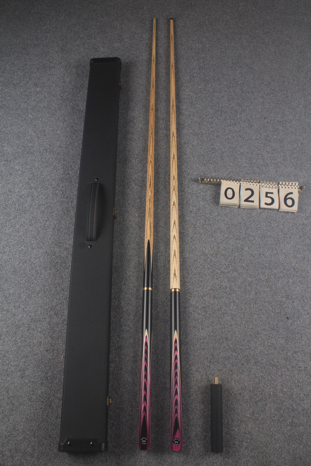 3/4 ASH english pool cue + break cue + case # 256