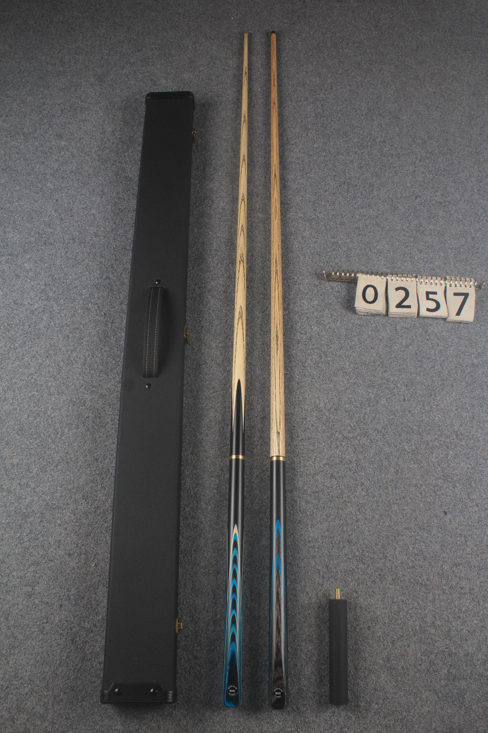 3/4 ASH english pool cue + break cue + case # 257